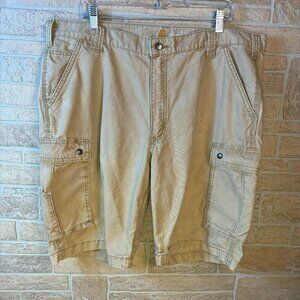 Carhartt Cargo shorts Mens 40 Relaxed utility work khaki Pockets